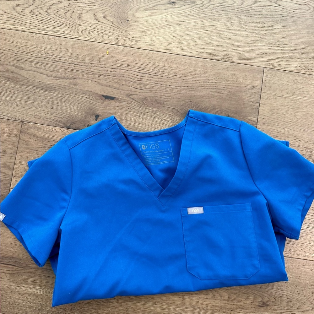 Figs Blue Size Small Catarina Top